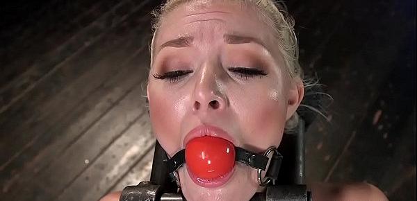  Locked in device blonde rode Sybian